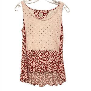 Anthropologie Post Stamp 9H15 Stlc Polka Dot Animal Print Tank Size Small
